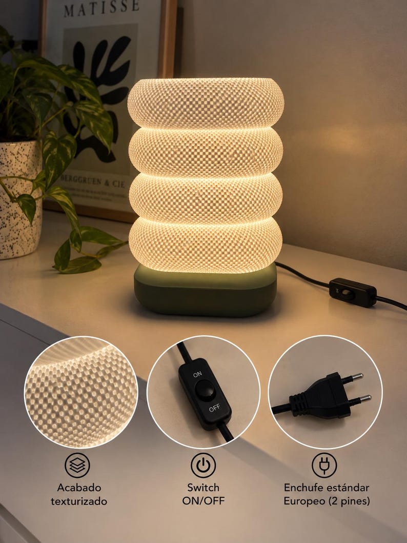 Ritmo – Lampada da tavolo in stampa 3D, foto 3